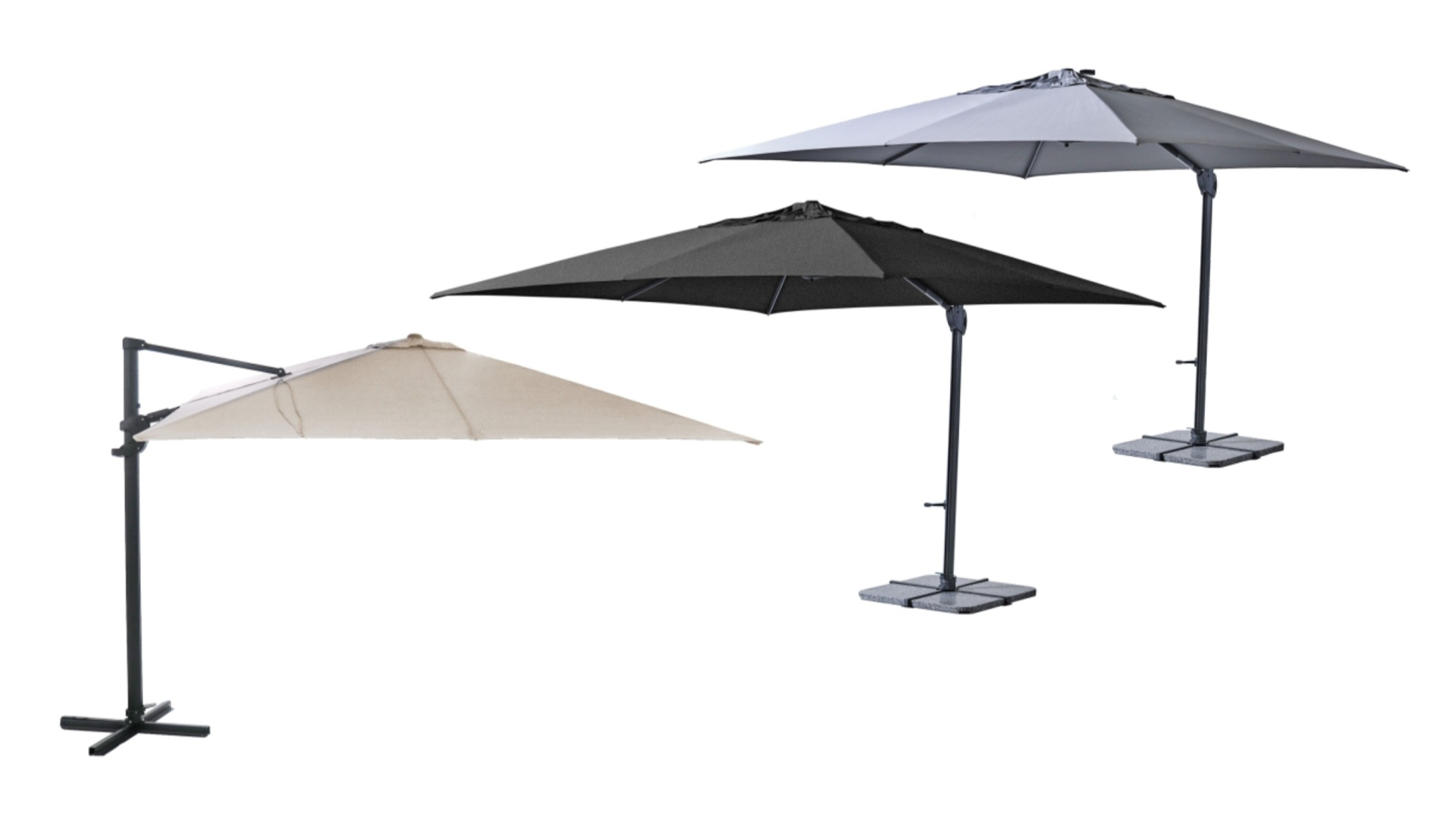 Toronto 3.3m Square Cantilever Outdoor Umbrella