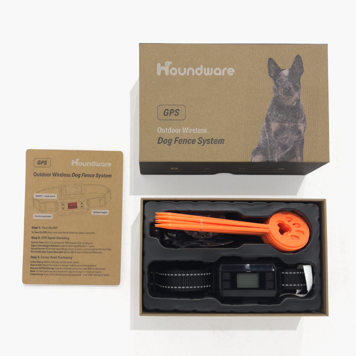 Houndware Invisible Wide Range IPX7 Outdoor Wireless GPS Dog Fence for 1 Dog Harvey Norman