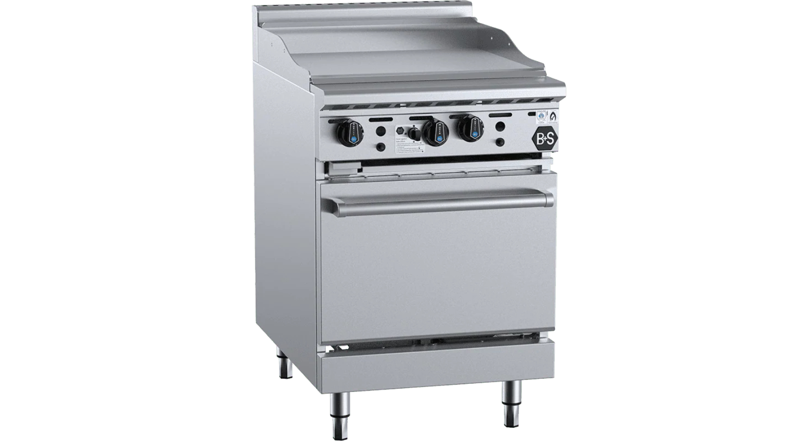 B+S Black LPG Oven with 60cm Grill Plate