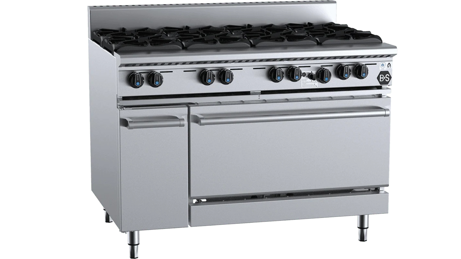 B+S Black LPG 8 Burner Oven