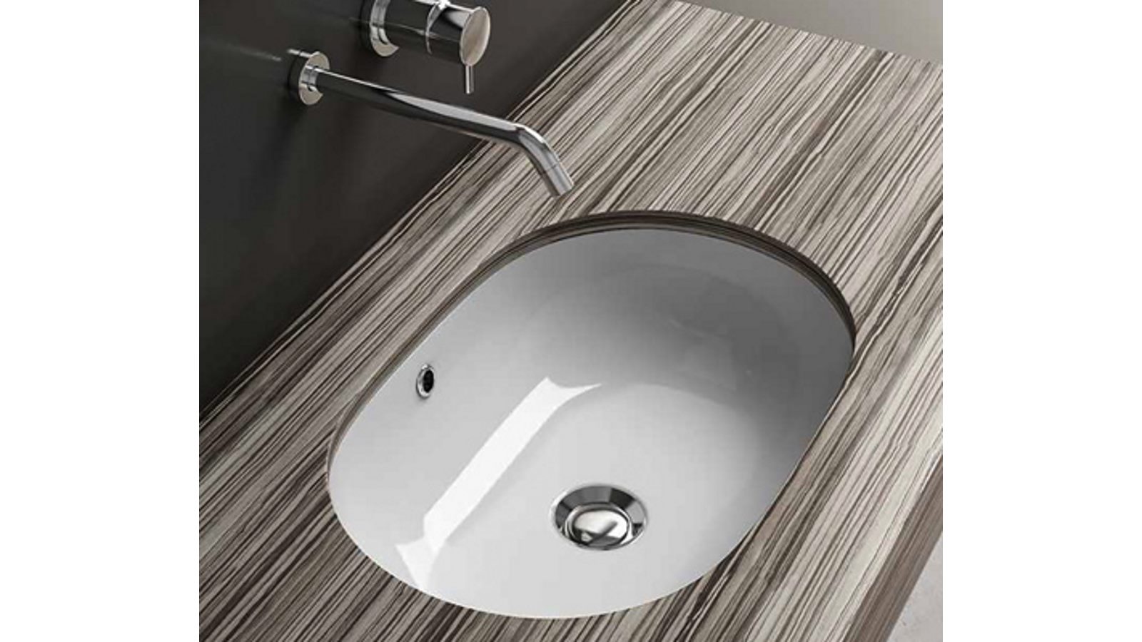 Studio Bagno Ovale Under-Counter Basin - Gloss White