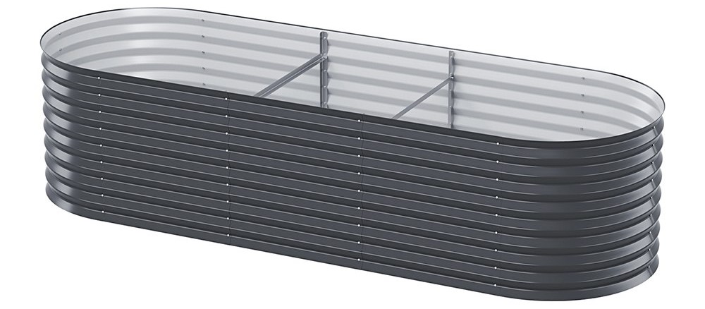 Greenfingers Garden Oval Planter Box - 240 x 80 x 56cm