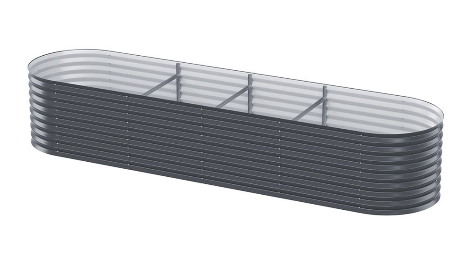Greenfingers Garden Oval Planter Box - 320 x 80 x 56cm