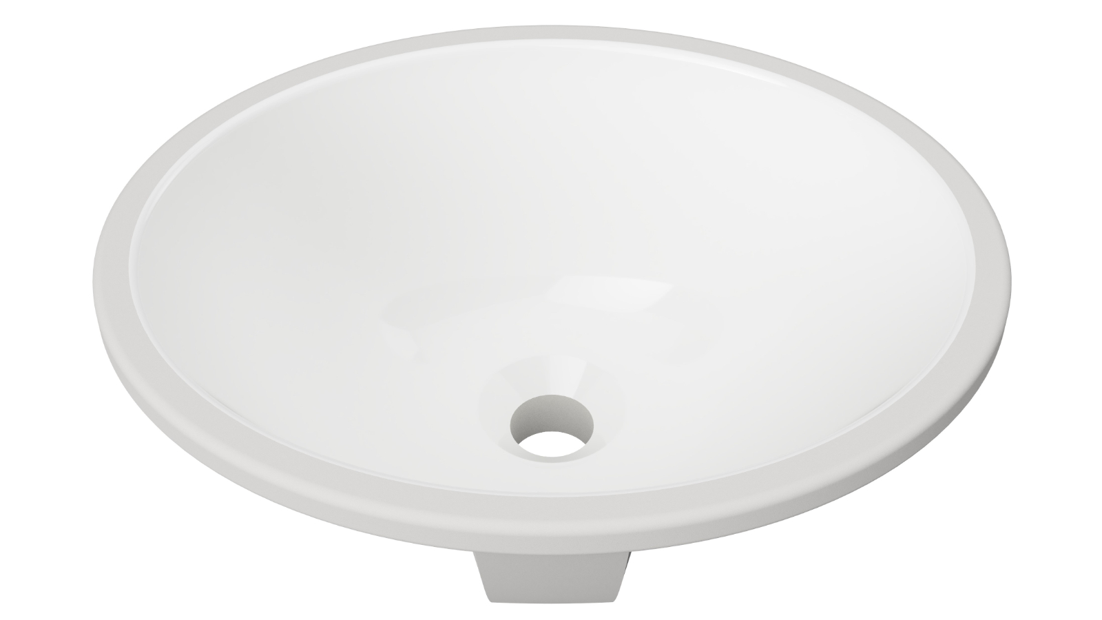 Timberline Oval Flute 420mm Under Counter Basin - Gloss White