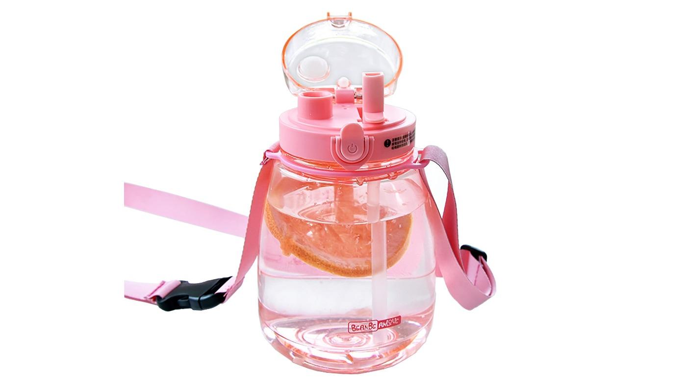 Jacksaqua Water Bottle with Straw 45oz Large Capacity - Pink