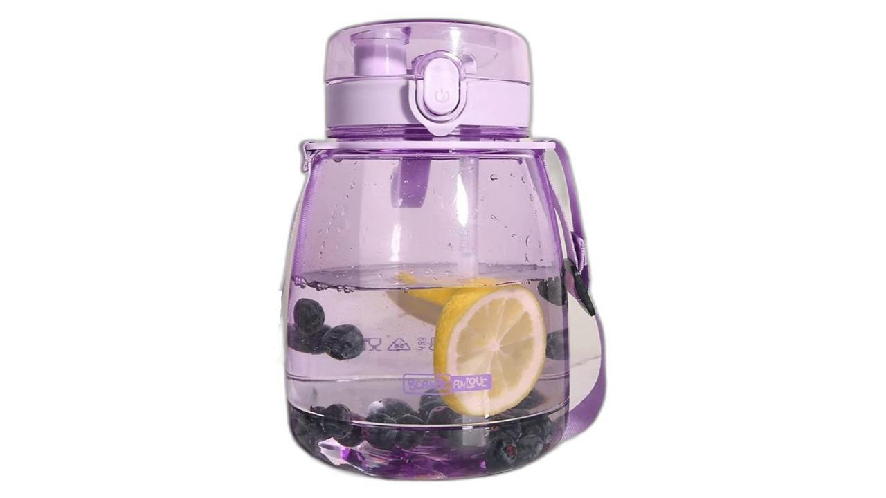 Jacksaqua Outdoor 45oz Large Capacity Water Bottle with Straw - Purple