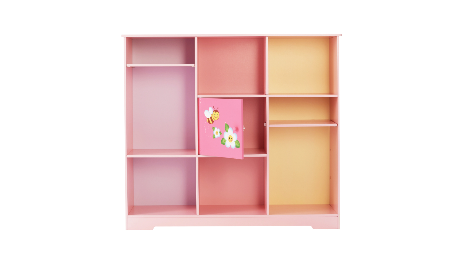 Fantasy Fields Kids Painted Magic Garden Adjustable Cube Bookshelf - Pink