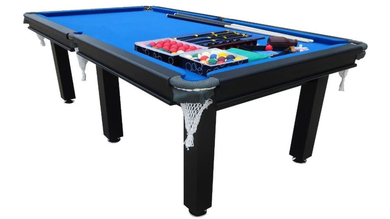 Ksports Pub SizePool Table 8FT Snooker Billiard Table 2.5cm Table Top with Net Pockets and Full