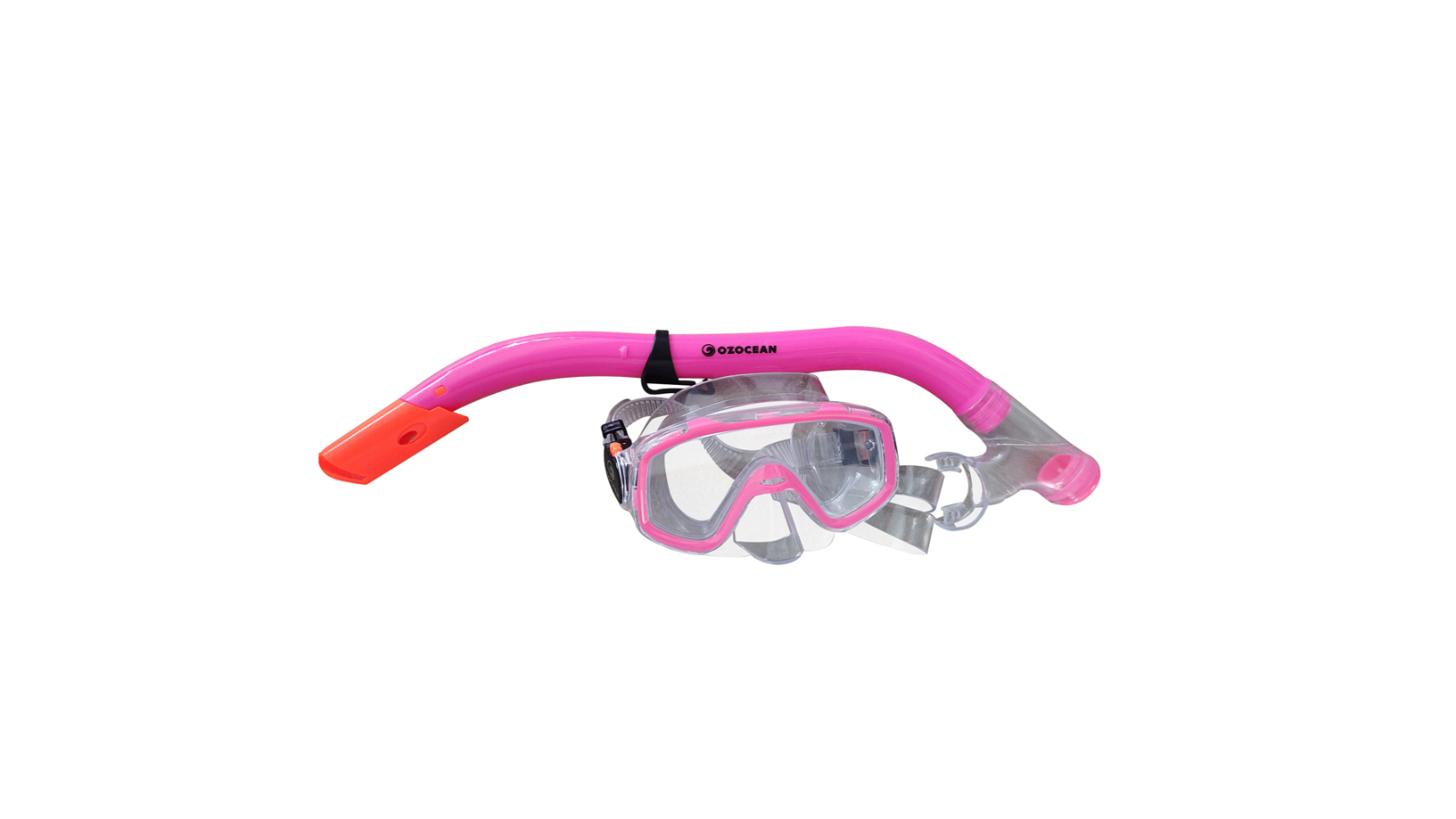 Oz Ocean 2 Piece Shelly Kids Swimming Adjustable Goggles Mask and Snorkel Set - Pink