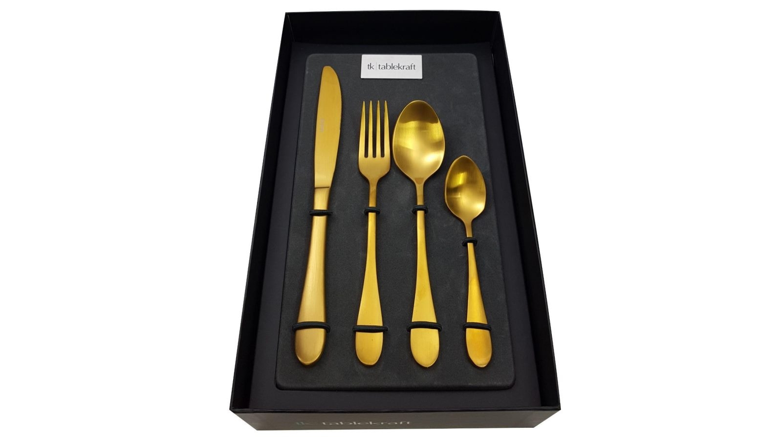 TableKraft Soho Cutlery 24 Piece Set Gold Harvey Norman