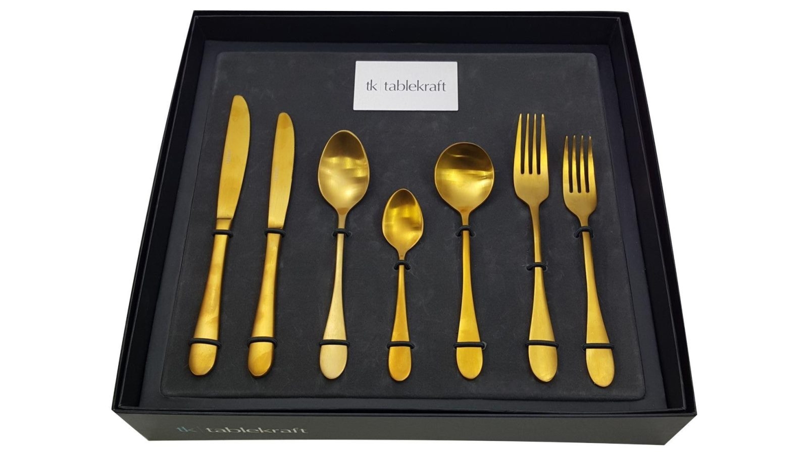 TableKraft Soho Cutlery 56 Piece Set - Gold