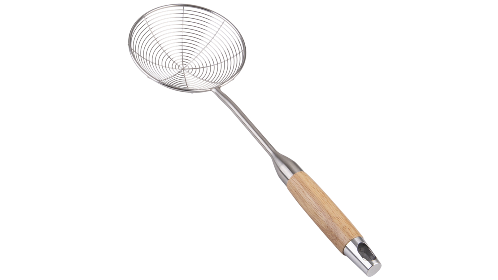 D.Line Stainless Steel Wok Wire Skimmer with Beechwood Handle