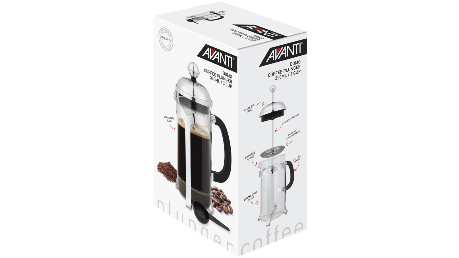 Avanti Domo 3 Cup Coffee Plunger - 350ml