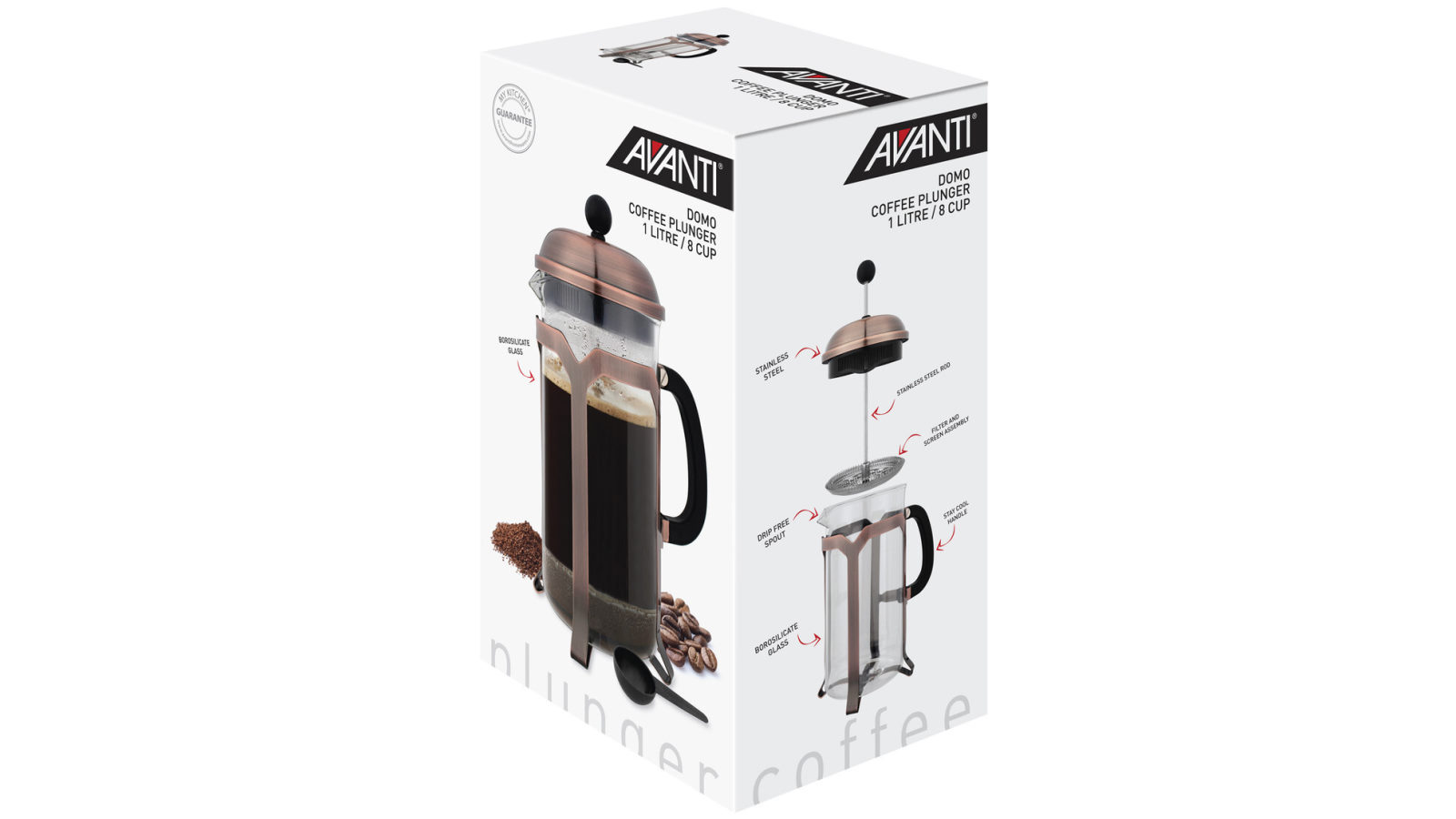 Avanti Domo 8 Cup Coffee Plunger - 1L