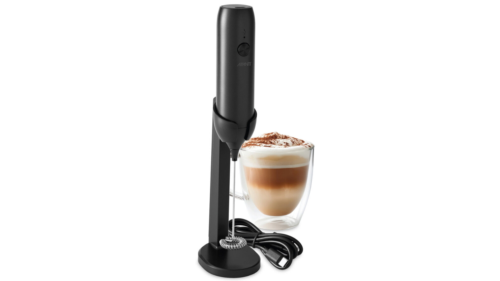 Avanti Rechargeable Milk Frother with Stand
