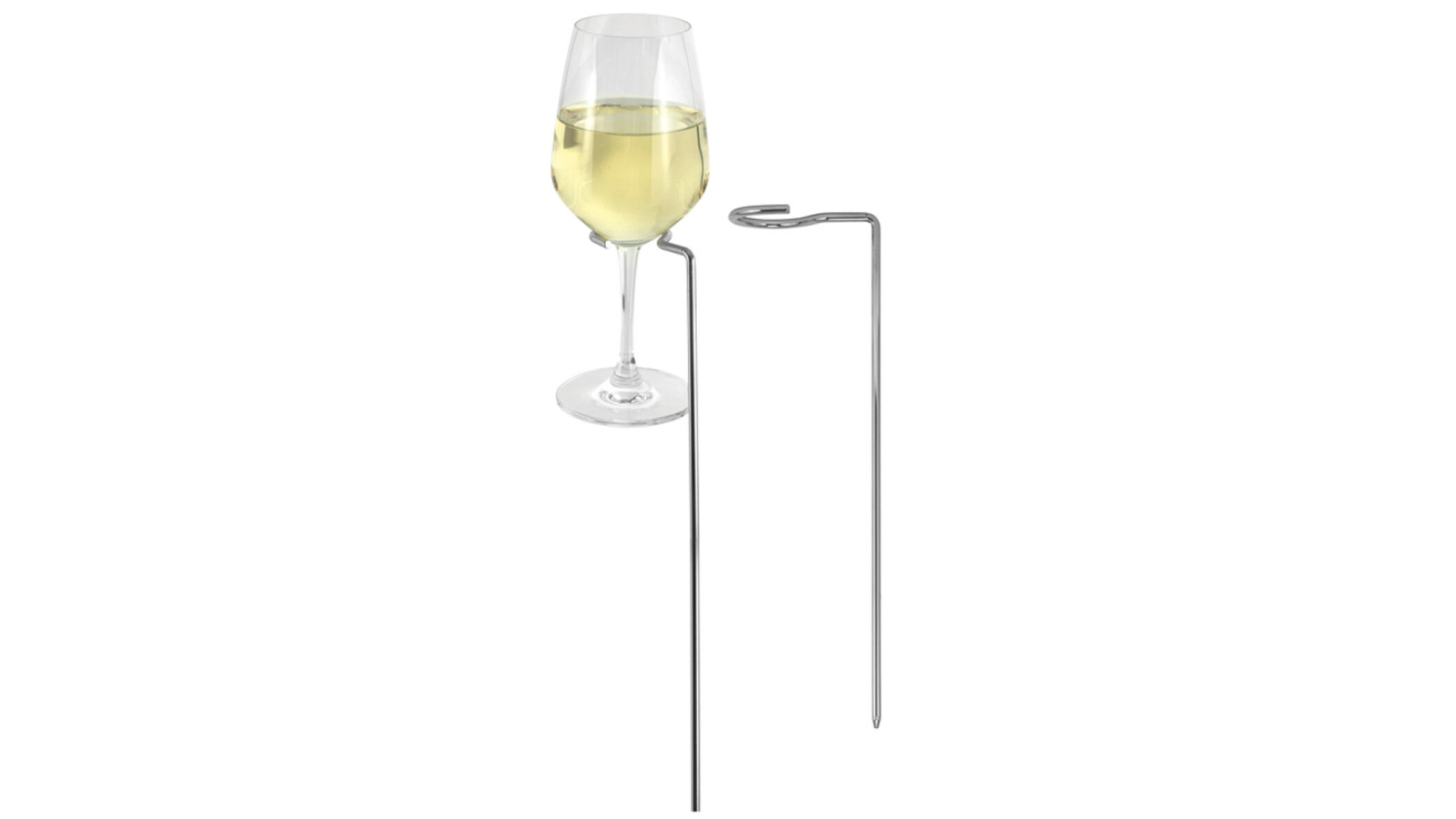 Avanti Chrome Plated Stemmed Glass Sticks - Set of 2