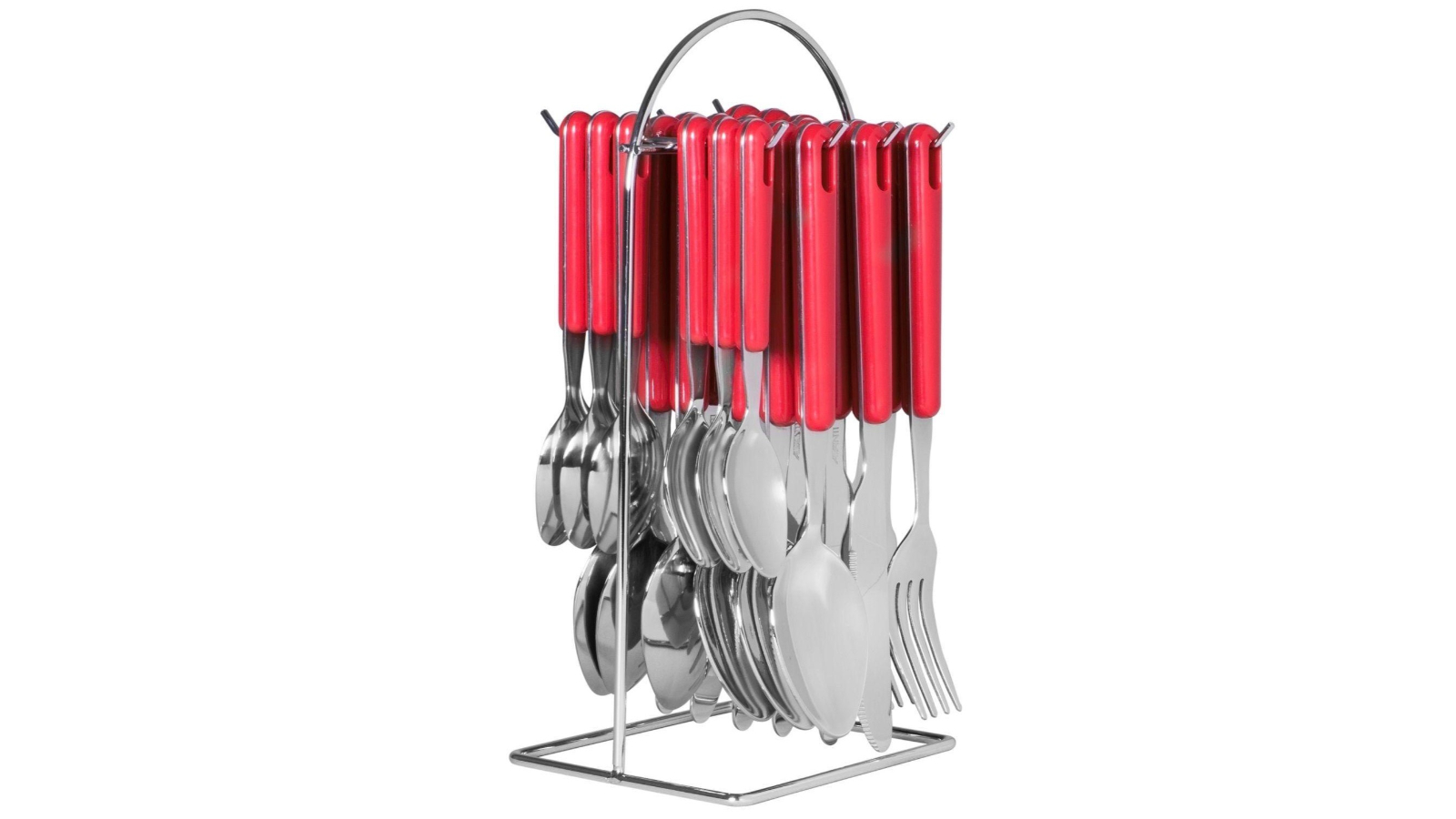Avanti 24 Piece Hanging Cutlery Set - Red