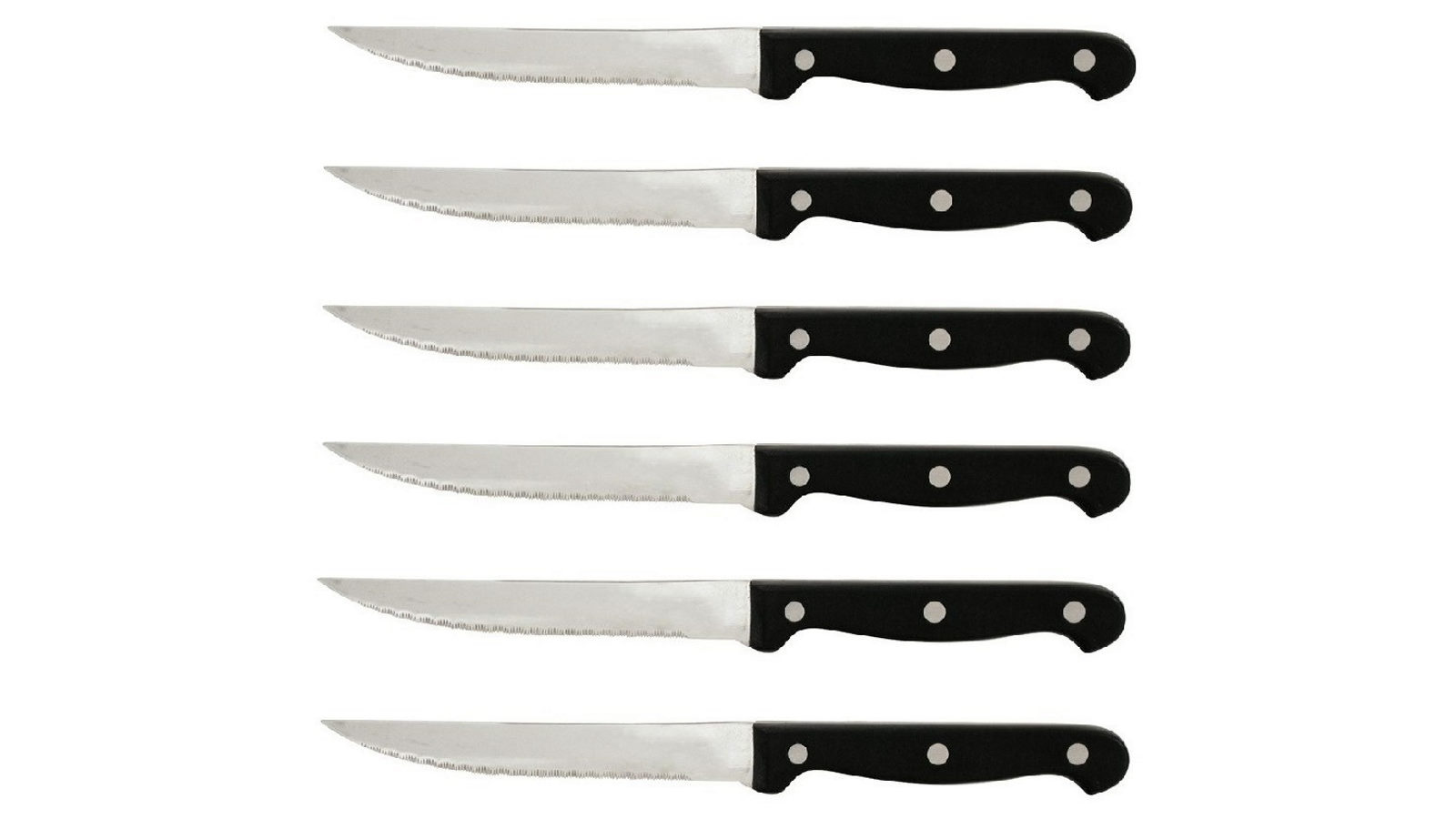Trenton Set Of 12 Pointed Tip Wood Handle Steak Knife
