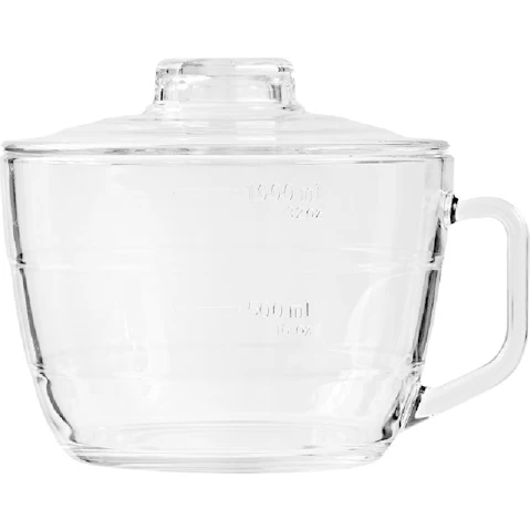 Glasslock Tempered Glass 1L Measuring Jug with Lid