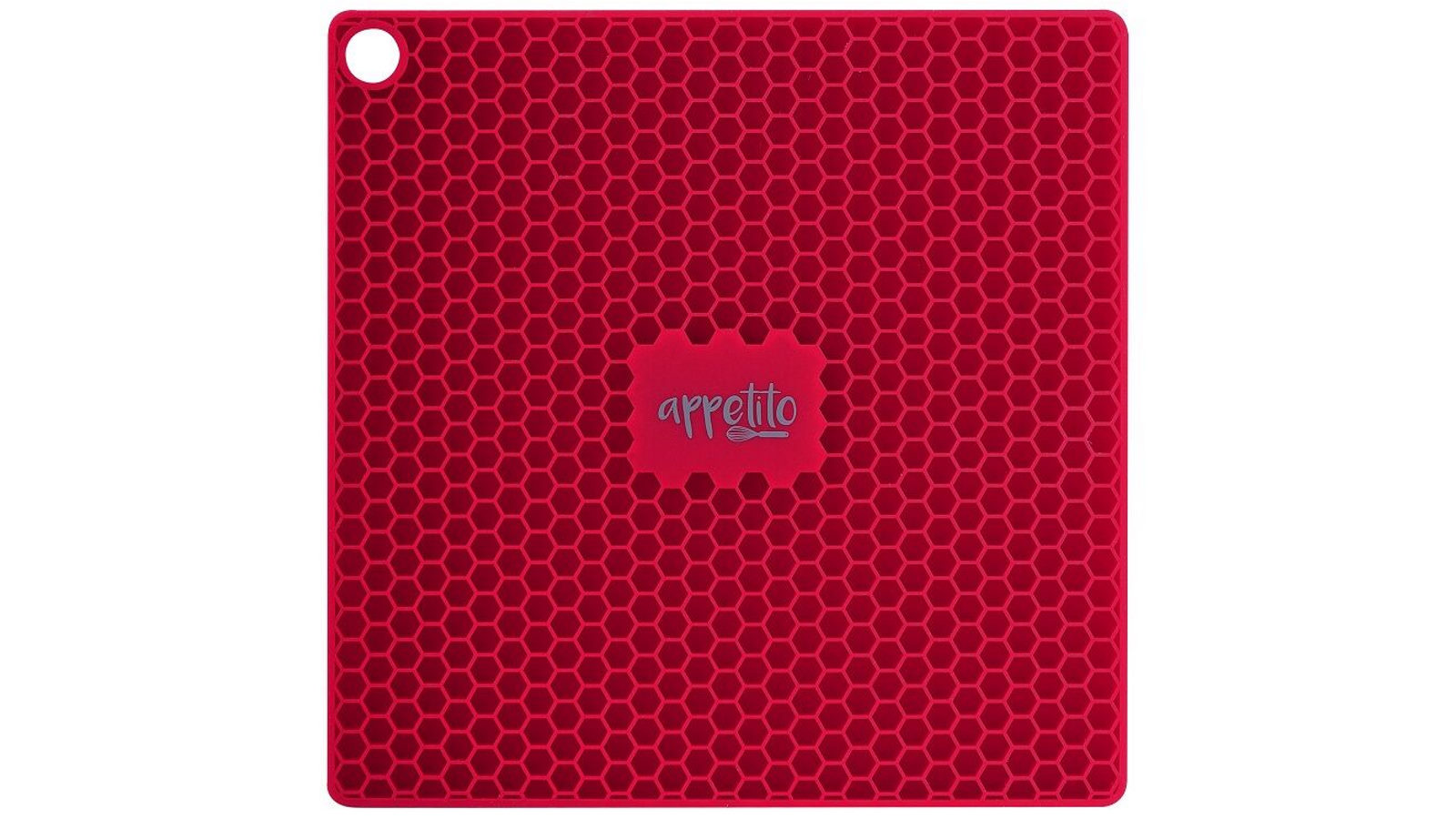 Appetito Silicone Square Trivet - Red