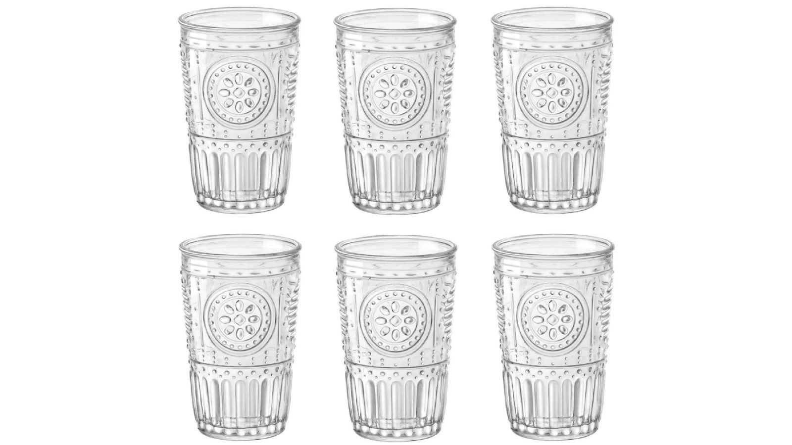 Bormioli Rocco  Set of 6 Romantic 340ml Water Tumbler
