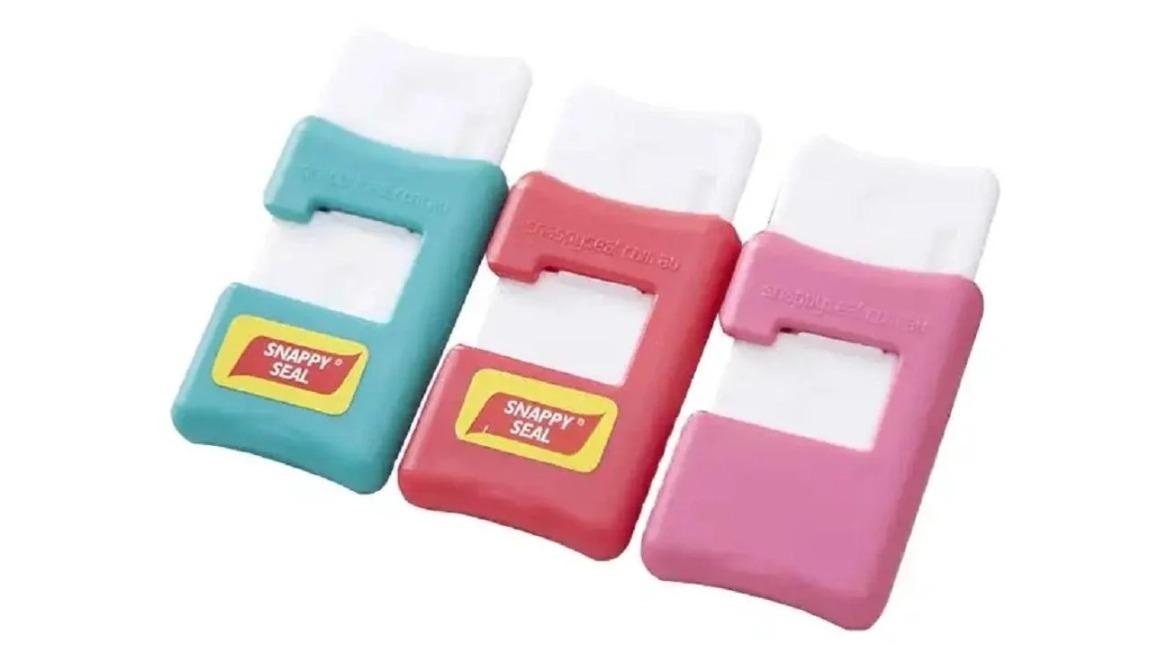 Purple Spoilz Pack of 3 Snappy Bag Sealer - Small