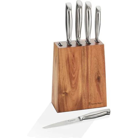 Stanley Rogers 6 Piece Vertical Tapered Knife Block