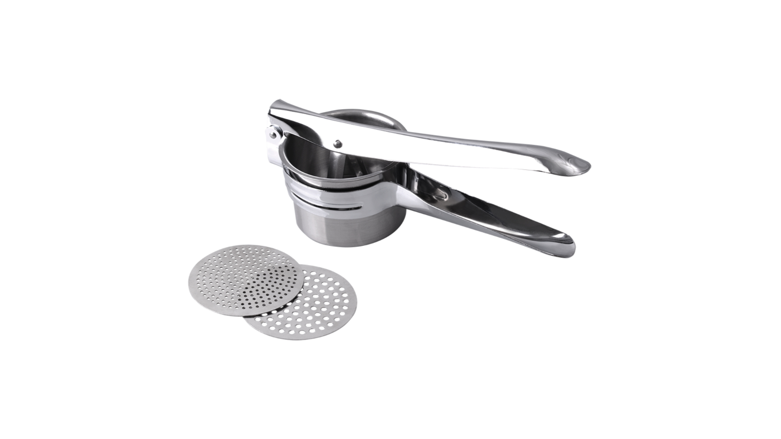 Appetito Stainless Steel and Chrome Potato Ricer