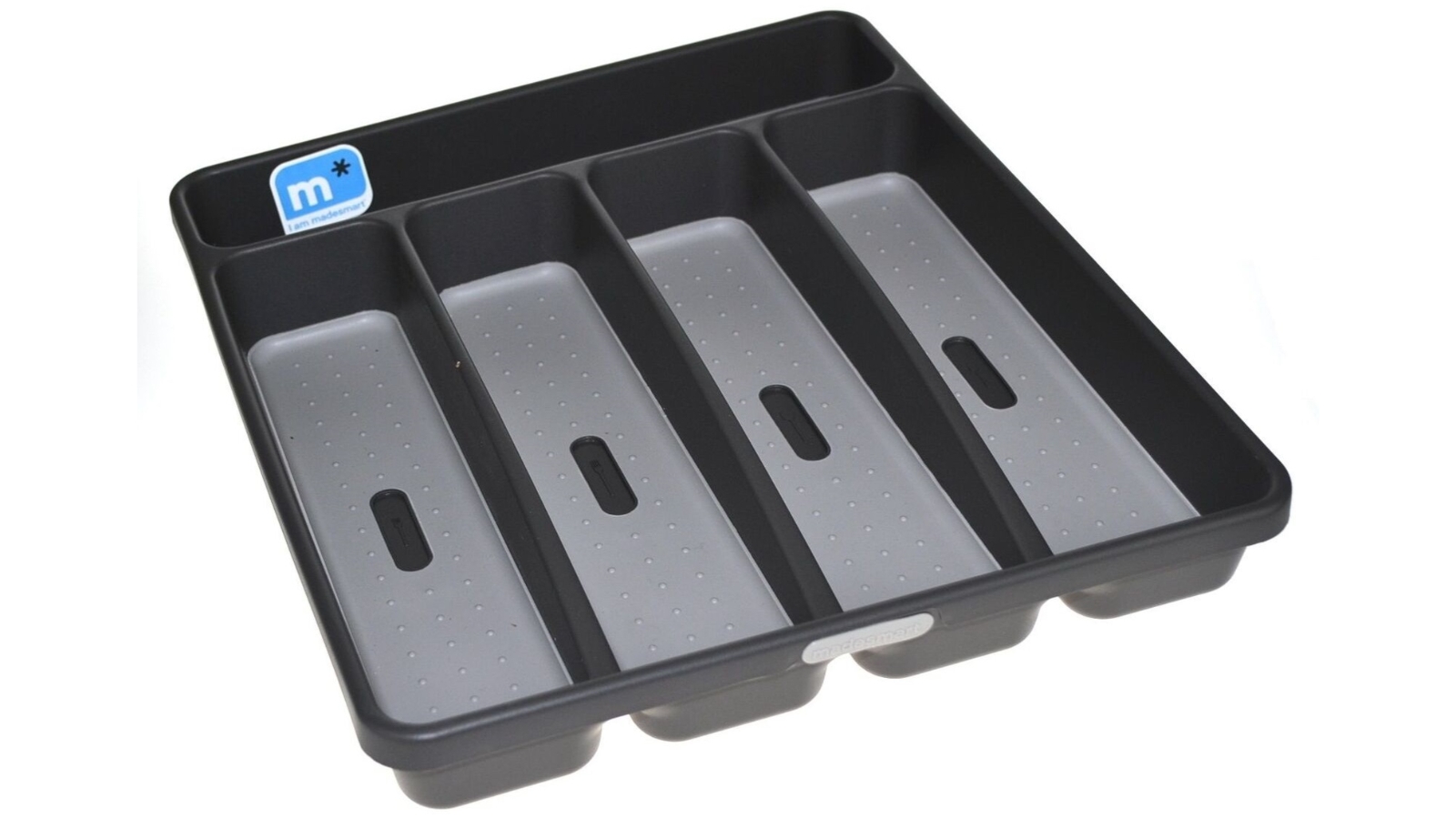 Madesmart 5 Compartment Cutlery Tray - Grey | Harvey Norman