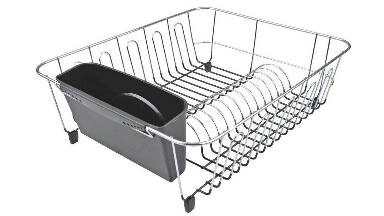D.Line Large Chrome Dish Rack with Caddy