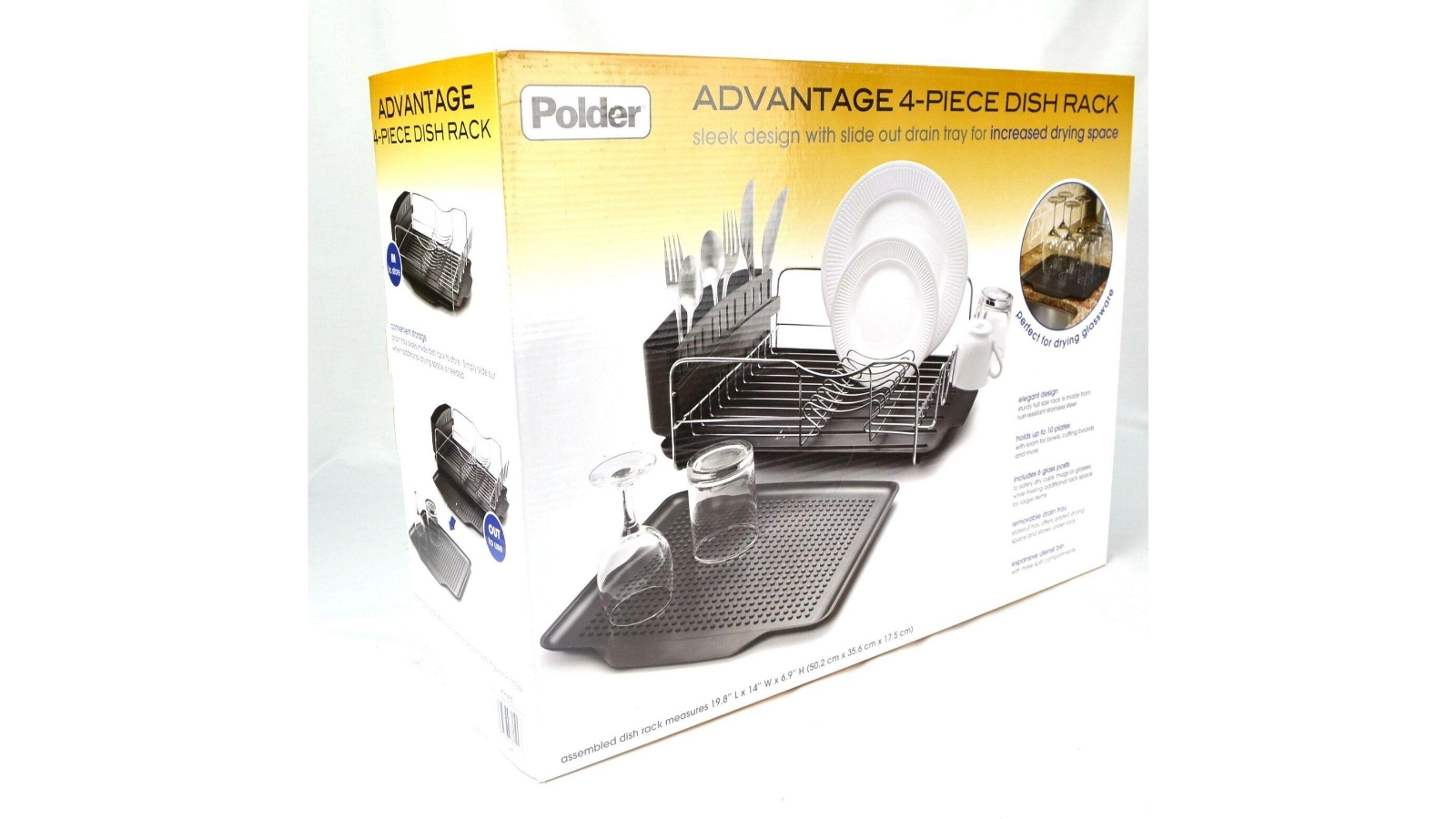 Polder Advantage Dish Rack with Slide Out Drain Tray Piece