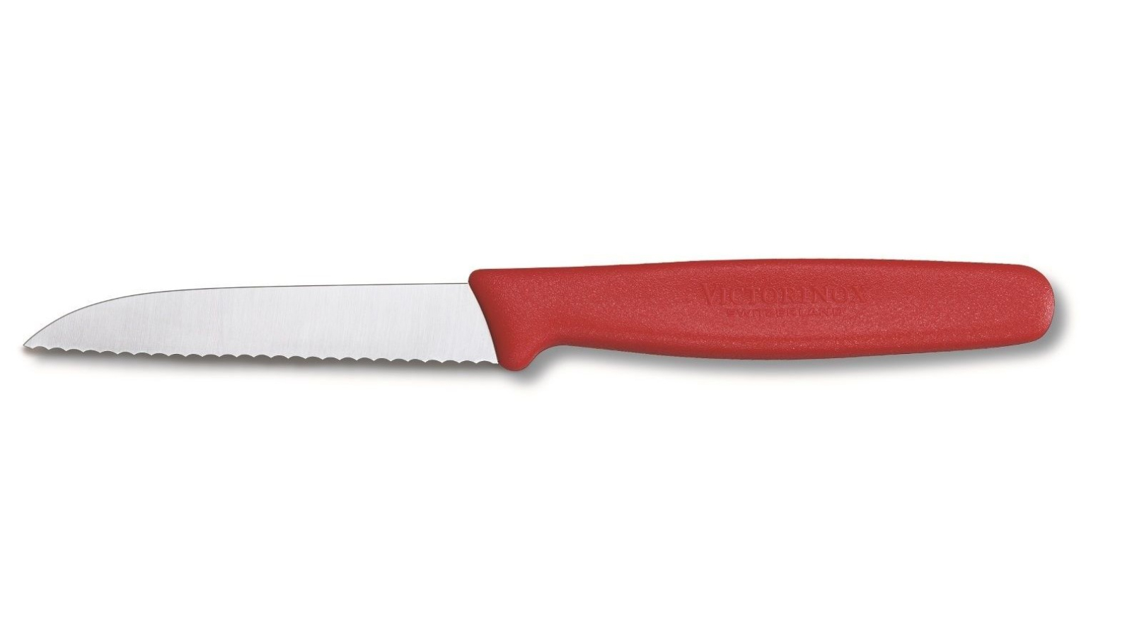 Victorinox Pointed Tip Wavy Edge Paring Knife - Red