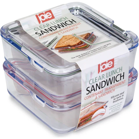 Joie MSC Clear Lunch Sandwich Container - Set of 2