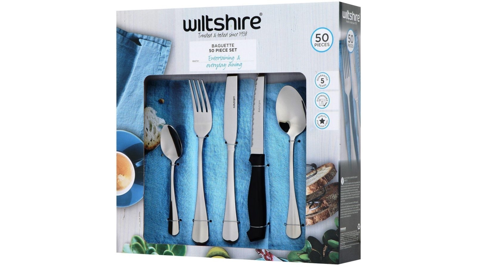 Wiltshire Baguette 50 Piece Cutlery Set Harvey Norman