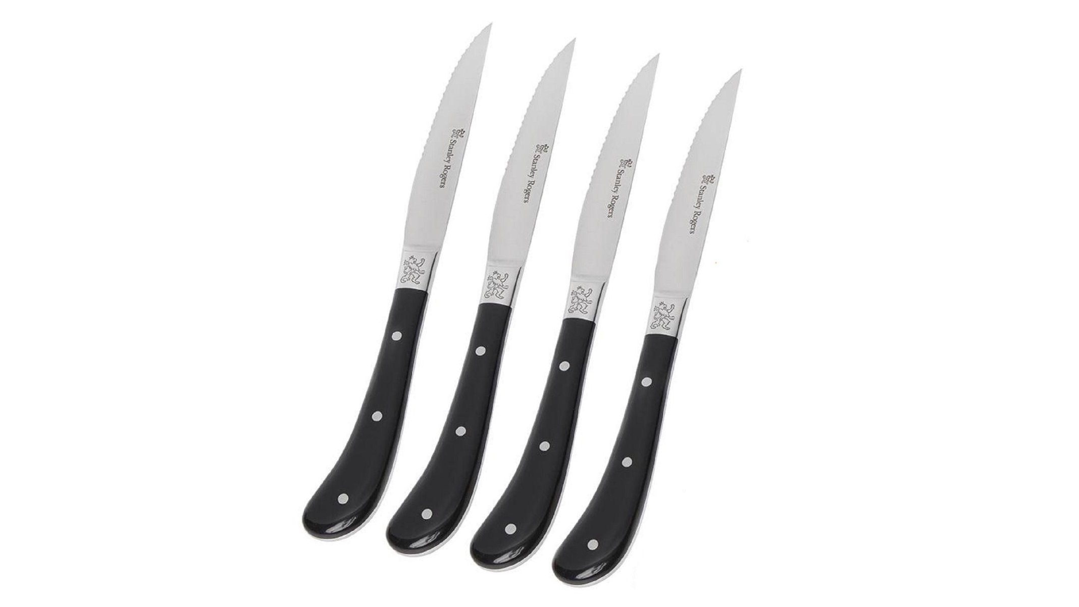 Stanley Rogers 4 Piece Pistol Grip Steak Knives Artisan Black