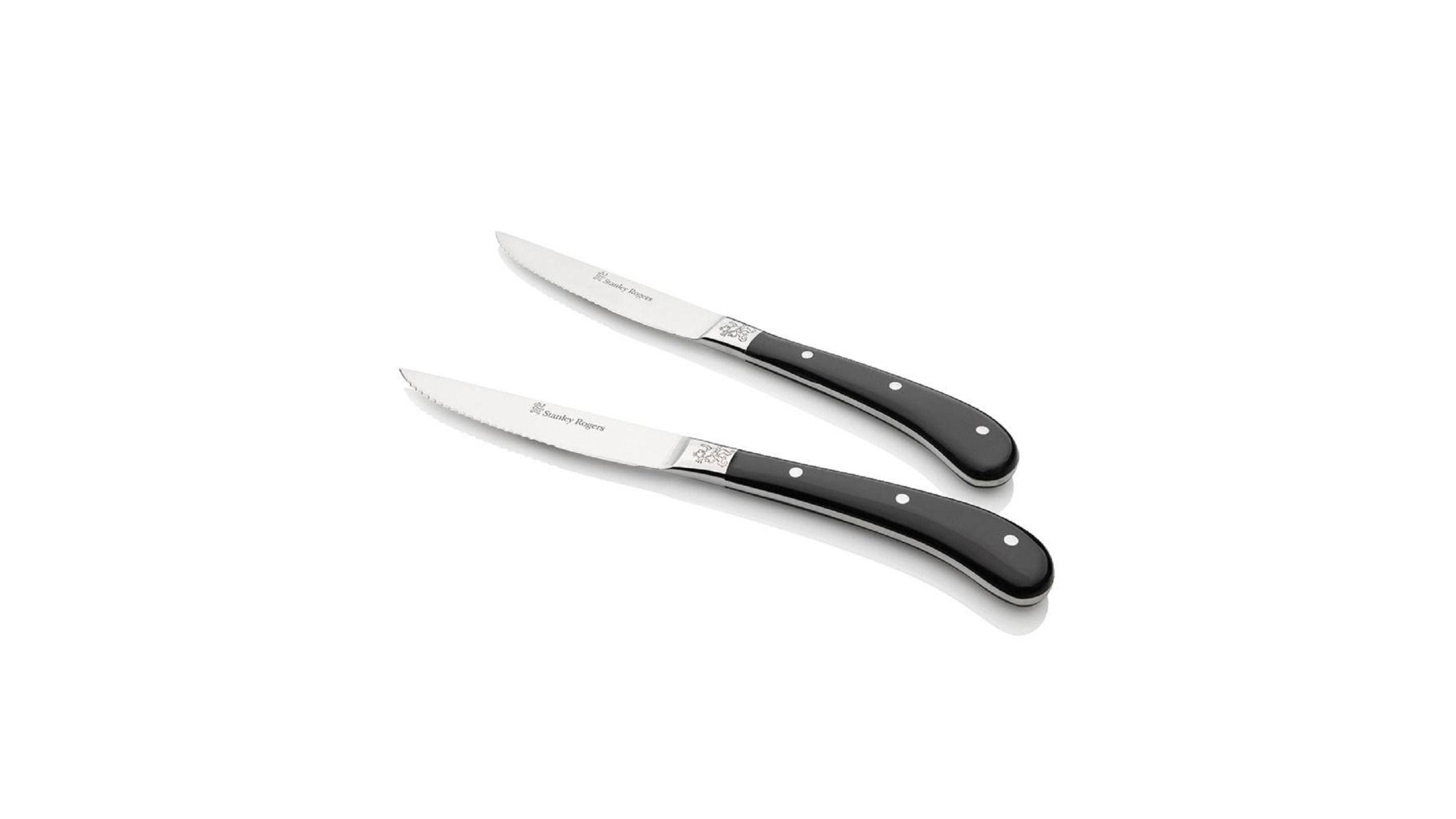 Stanley Rogers 4 Piece Pistol Grip Steak Knives Artisan Black