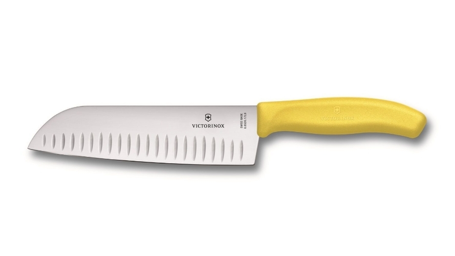 Victorinox Santoku Knife Fluted Edge 17cm - Yellow