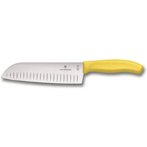 Victorinox Santoku Knife Fluted Edge 17cm - Yellow