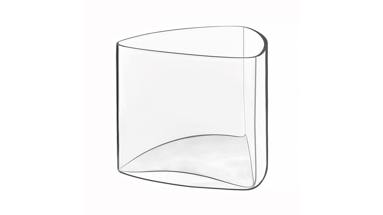 Luigi Bormioli Set of 6 Michelangelo Glass Dessert Cup - Triangle