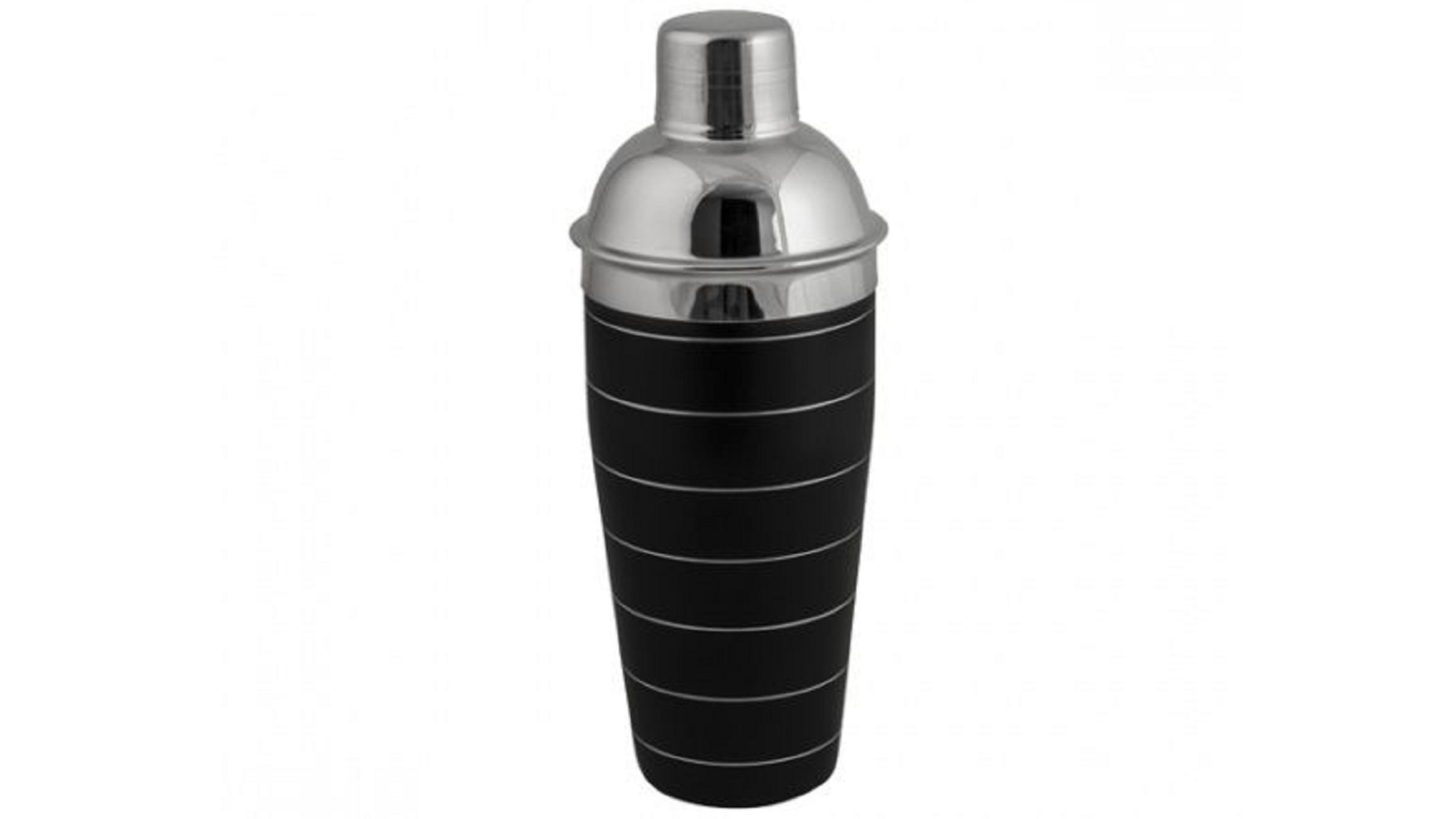 Moda 3-Piece Black Cocktail Shaker - 700ml