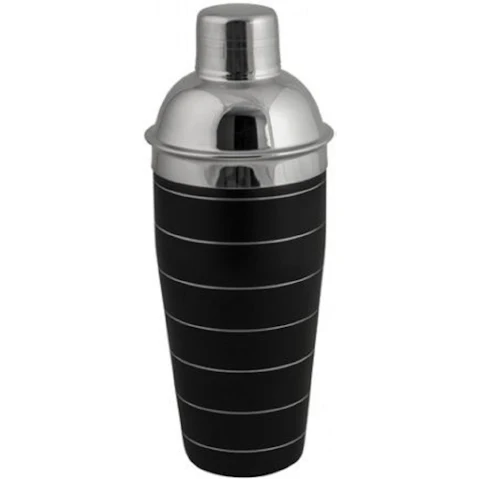 Moda 3-Piece Black Cocktail Shaker - 700ml