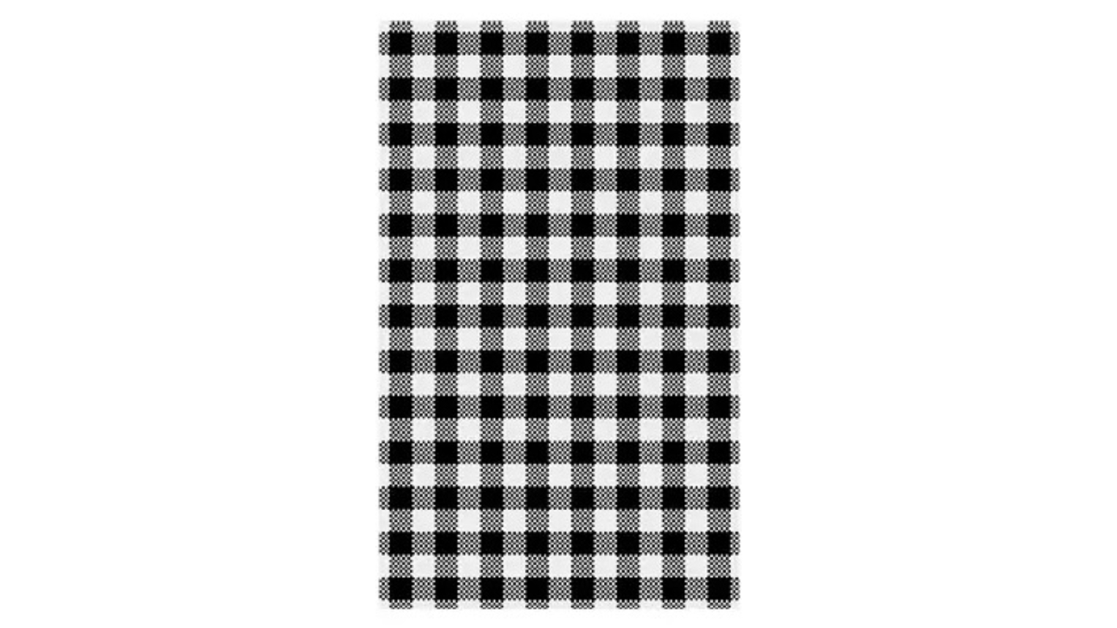 Trenton Pack of 200 Gingham Greaseproof Paper - Black