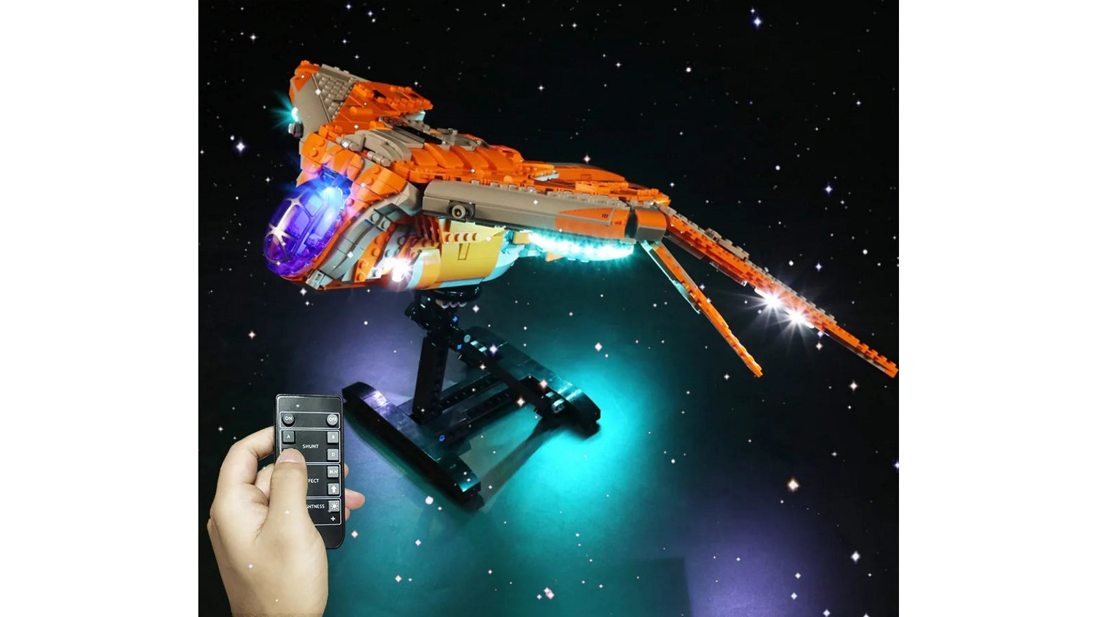 Brick Shine Light Kit for LEGO The Guardians' Ship - Remoted Version