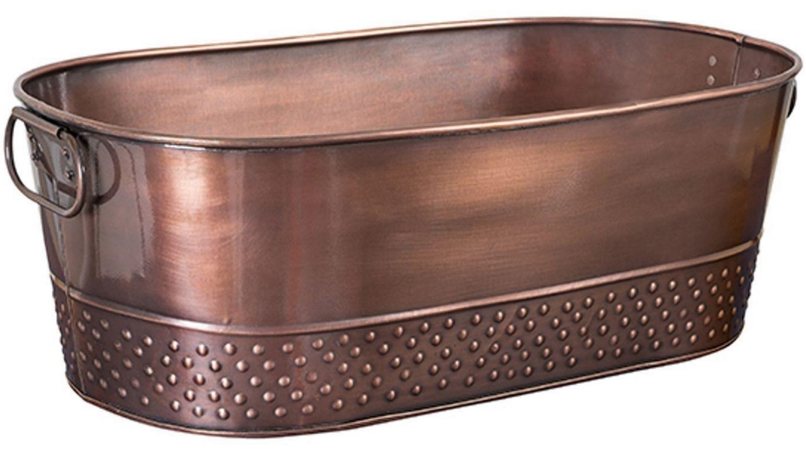 Moda Oval Beverage Tub Antique Copper Plated