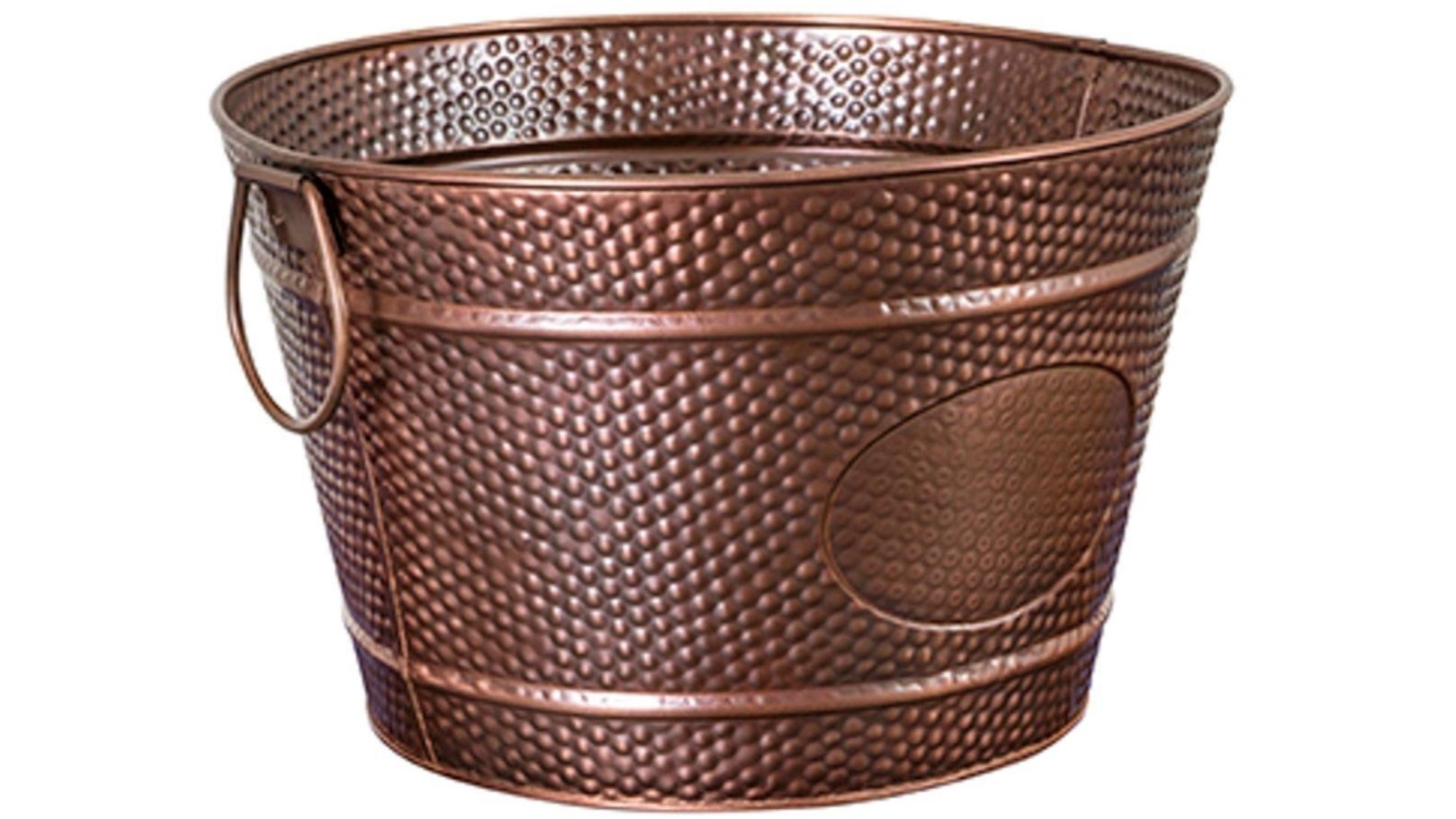 Moda Round Beverage Tub Antique Copper Plated - 35 x 22cm