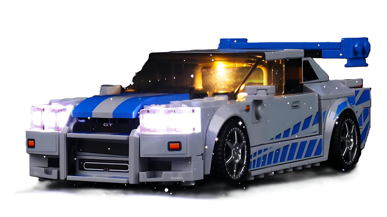 Brick Shine Light Kit for Lego Fast 2 Furious Nissan Skyline GT-R (R34) 76917 Classic Version