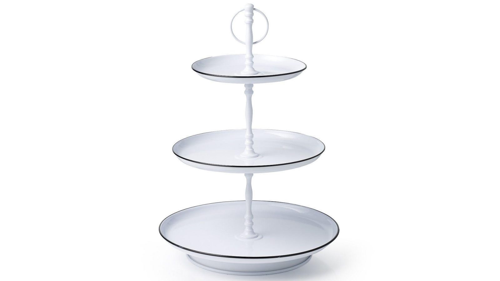 Chef Inox Galvanised Metal 3 Tier Tea Stand - White | Harvey Norman