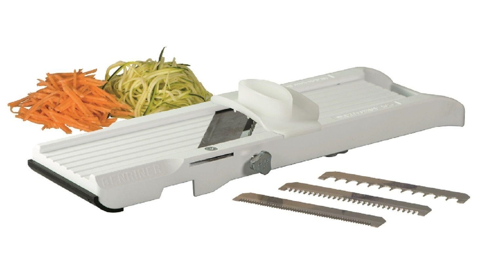 Benriner BN-64 BN-64W-1 Mandolin Vegetable Slicer, ABS Plastic, 3  Interchangeabl