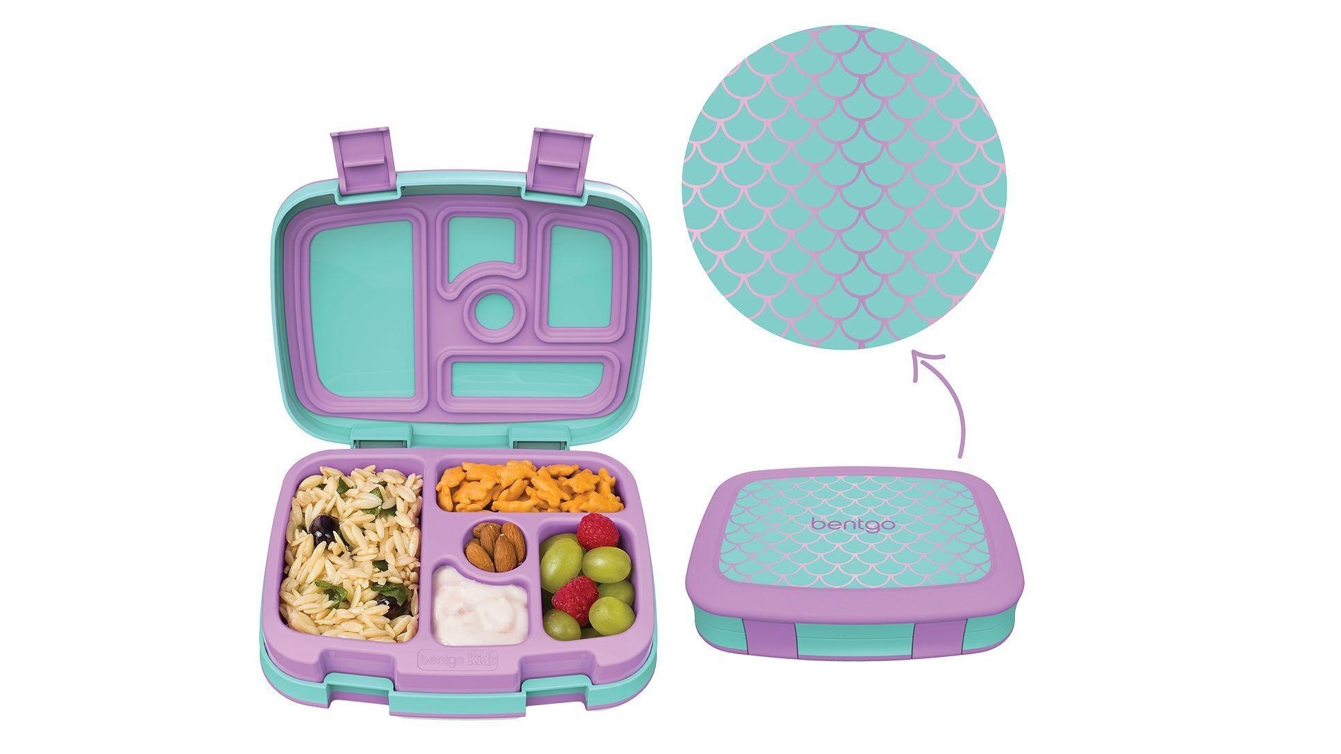 Bentgo Kids Prints Leak Proof Lunch Box Mermaid Scales Harvey Norman