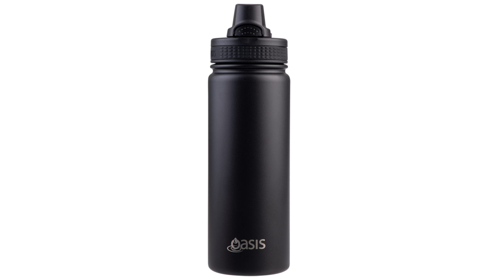 Oasis 1.1L Challenger Stainless Steel Quick Release Drink Bottle - Black